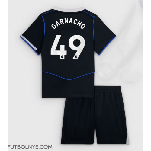 Camiseta Chelsea Alejandro Garnacho #49 Tercera Equipación para niños 2025-26 manga corta (+ pantalones cortos)